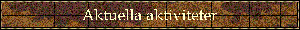 Aktuella aktiviteter