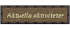 Aktuella aktiviteter